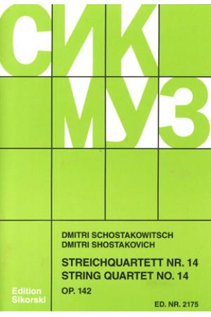 Shostakovich 肖斯塔科维奇 升F大调第十四弦乐四重奏OP.142（分谱）SIK2175