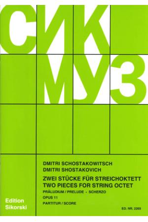 Shostakovich 肖斯塔科维奇 前奏与谐谑--为弦乐八重奏而作（总谱）SIK2269