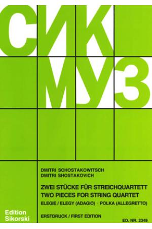 Shostakovich 肖斯塔科维奇 两首小品--为弦乐四重奏而作（总谱+分谱）SIK2349