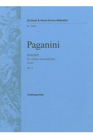 Paganini  帕格尼尼 D大调小提琴协奏曲 op.6（总谱）PB 5260
