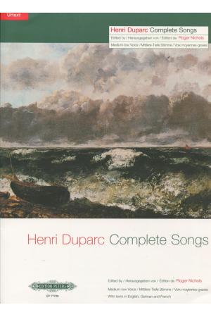 原版乐谱 迪帕克艺术歌曲17首  中、低音声部  Henri Duparc Complete Songs EP 7778b