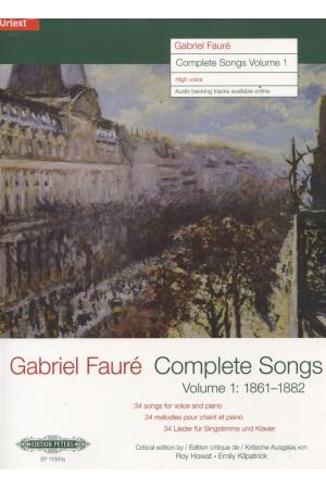 原版乐谱 福雷艺术歌曲集 高音声部  Gabriel Faure Complete Songs  EP 11391a