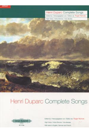 原版乐谱  迪帕克艺术歌曲集  高音声部   Henri Duparc Complete Songs EP 7778a
