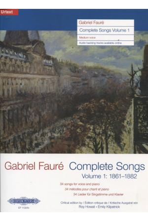 原版乐谱  福雷艺术歌曲集  中音声部  GABRIEL FAURE COMPLETE SONGS EP 11391b