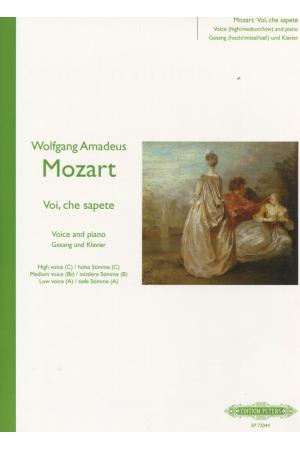 原版乐谱 莫扎特歌剧《费加罗婚礼》歌剧选段《 你们可知道》高、中、低声部 MOZART VOI,CHE SAPETE  EP 72044