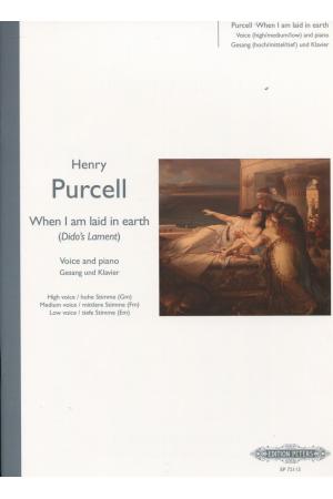 原版乐谱  珀赛尔艺术歌曲 《当我生在这世上》 包含高、中、低声部乐谱  HENRY PURCELL  <WHEN I AM LAID IN EARTH>  EP 72113