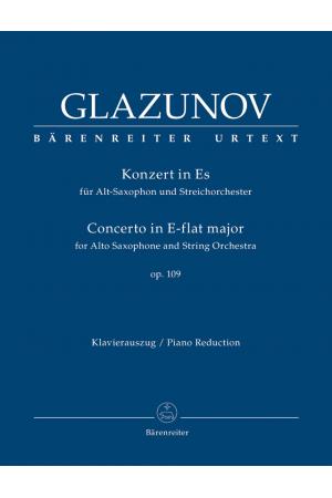 格拉祖诺夫 降E大调协奏曲--为中音萨克斯管与弦乐而作 op. 109 BA 8732-90