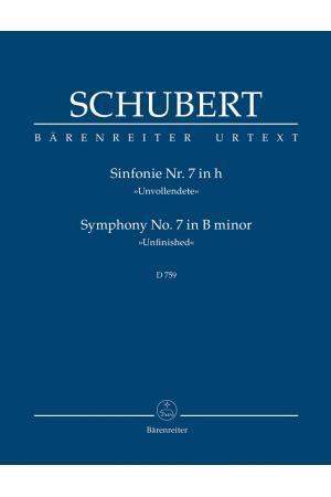 Schubert 舒伯特 B小调第七交响曲（未完成） D759（总谱）TP 407