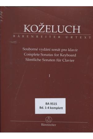 原版乐谱   Kozeluch, Leopold  钢琴奏鸣曲全集（I-IV）Complete Sonatas for Keyboard  (I-IV) BA 9515