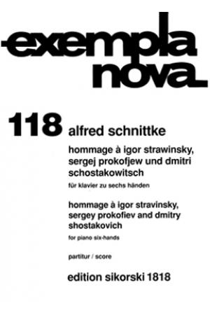 Schnittke 施尼德科 献给斯特拉文斯基、普罗科菲耶夫、肖斯塔科维奇--钢琴六首联弹 SIK1818 