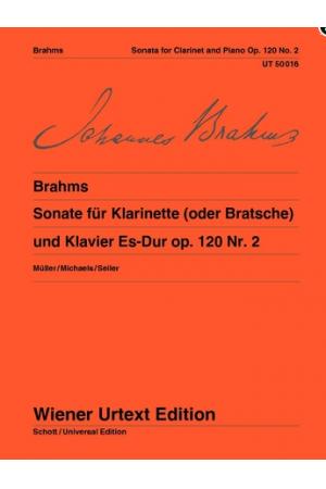 Brahms 勃拉姆斯：降E大调单簧管或中提琴奏鸣曲 op. 120/2  UT50016
