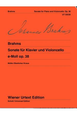 Brahms 勃拉姆斯：第一号大提琴奏鸣曲 E小调，op. 38 UT50039