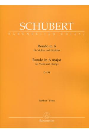 原版乐谱 舒伯特A大调小提琴与弦乐回旋曲 D438  BA 5653