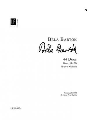 【原版】巴托克 44首二重奏2把小提琴作品（1） UE10452a