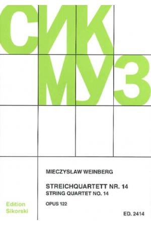 Weinberg, Mieczyslaw 威茵柏格：第十四弦乐四重奏 OP 122（总谱+分谱）SIK2414