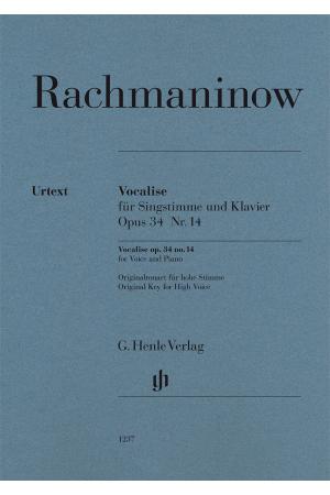 Rachmaninoff 拉赫玛尼诺夫 声乐练声曲 op. 34 no. 14 HN 1237
