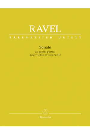 【原版】Ravel 拉威尔 小提琴与大提琴奏鸣曲 BA 9417