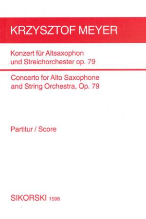 Meyer, Krzysztof 麦尔 协奏曲--为中音萨克斯和乐队而作（总谱）SIK1596