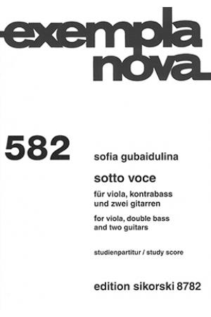 Gubaidulina 古芭伊杜里娜 低音地--为大提琴、低音提琴与吉他三部而作（总谱）SIK8782