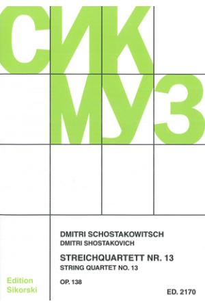 Shostakovich 肖斯塔科维奇 降B小调第十三弦乐四重奏  SIK2170