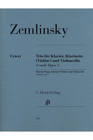Zemlinsky 亚历山大 策姆林斯基 单簧管三重奏  d minor op. 3  HN 578