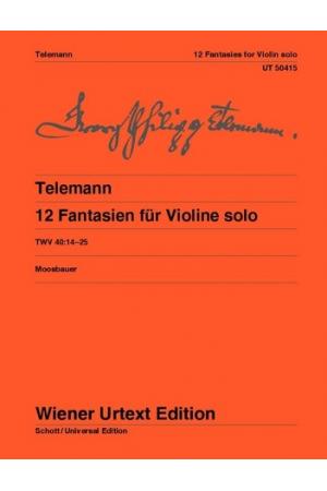 Telemann 泰勒曼 十二首幻想曲--无伴奏小提琴曲集 UT50415