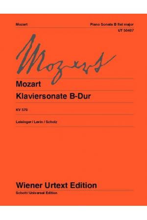 Mozart 莫扎特 降B大调钢琴奏鸣曲 KV570 UT50407  