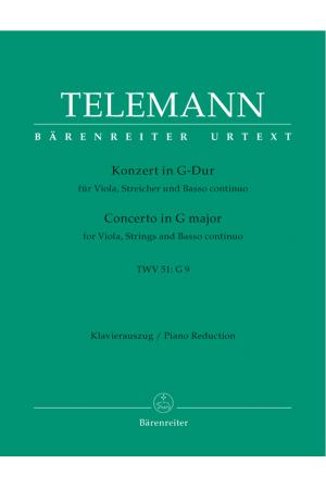 Telemann 泰勒曼 G大调中提琴协奏曲 BA 5878-90