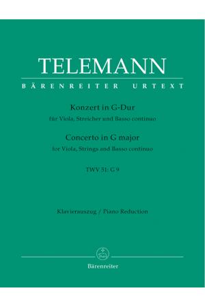 Telemann 泰勒曼 G大调中提琴协奏曲 BA 5878-90