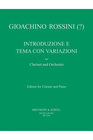  Rossini 罗西尼 序曲与主题变奏曲--为单簧管而作MR2290A 