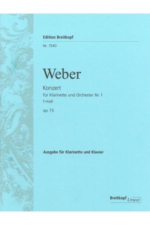 Weber 韦伯 第一单簧管协奏曲 OP 73 EB 1540