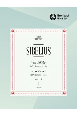 Sibelius 西贝柳斯 4首小品--为小提琴与钢琴而作 EB 7901 