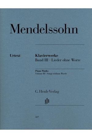 【原版】Mendelssohn  门德尔松 钢琴作品集 卷III 无词歌 HN 327