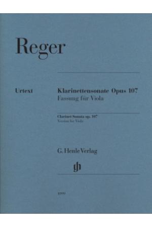 REGER 里格 单簧管奏鸣曲 Opus 107 （中提琴版本）HN 1099