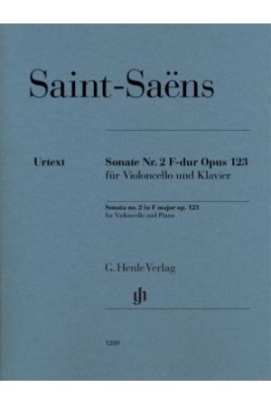 SAINT-SAENS 圣-桑 F大调第二大提琴奏鸣曲， op. 123 HN 1280