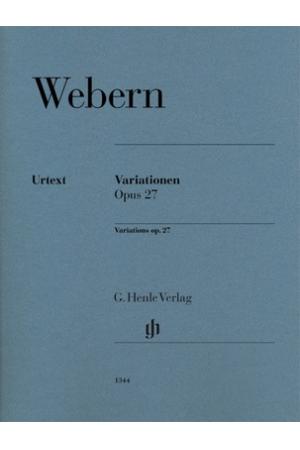 WEBERN 安东·威伯恩 钢琴变奏曲， op. 27 HN 1344