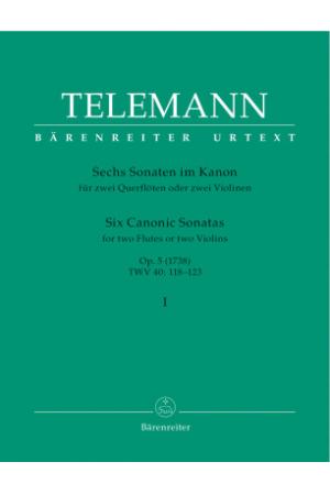 泰勒曼 六首卡农式小提琴奏鸣曲 op. 5 第I辑  BA 2981