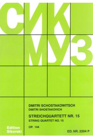 肖斯塔科维奇 降e小调第十五弦乐四重奏 op.144 总谱 SIK2204P