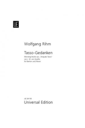 沃尔夫冈 里姆 “Tasso-Gedanken”为男中音而作UE38193