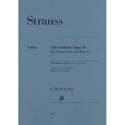 RICHARD STRAUSS 理查•施特劳斯 艺术歌曲 op. 10 低音 HN 1460