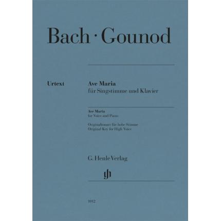 CHARLES GOUNOD 万福玛丽亚《圣母颂》古诺-改编 J S 巴赫作品（高音） HN 1012