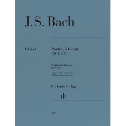 J.S.巴赫 Partita Nr. 5 G-dur BWV 829 G大调帕蒂塔BWV 829 HN 1695（净版，无指法标记）