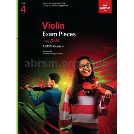 英皇考级：Violin Exam Pieces 小提琴精选曲目 2024 Grade 4 英文版 