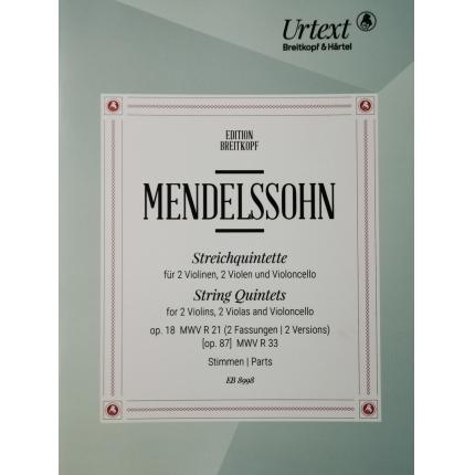 Mendelssohn 门德尔松 弦乐五重奏  Op. 18 MWV R 21, [Op. 87] MWV R 33 EB 8998
