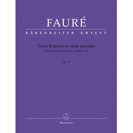 Faure 福雷 3首无词浪漫曲 Trois Romances sans paroles for Piano op. 17 N 52 BA 11852