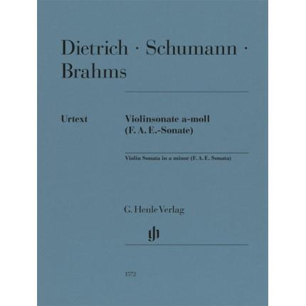  DIETRICH 迪特里希 F. A. E. Sonata 奏鸣曲（为小提琴和钢琴而作）HN 1572