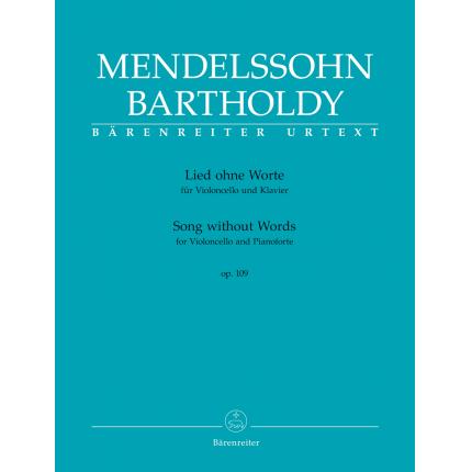  Mendelssohn 门德尔松 无词歌op. 109--为大提琴与钢琴而作 BA10934