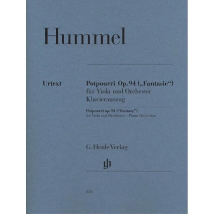  HUMMEL 胡梅尔 混成曲（幻想曲）op. 94为中提琴和管弦乐队而作 HN 838