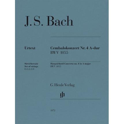  J S 巴赫 A大调第4羽管建琴协奏曲 BWV 1055（弦乐声部套装）HN 3372