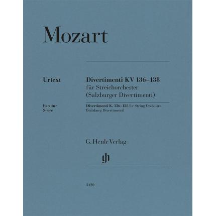 莫扎特 嬉游曲（萨尔茨堡嬉游曲）K. 136–138 （室内管弦乐队指挥总谱）HN 3420